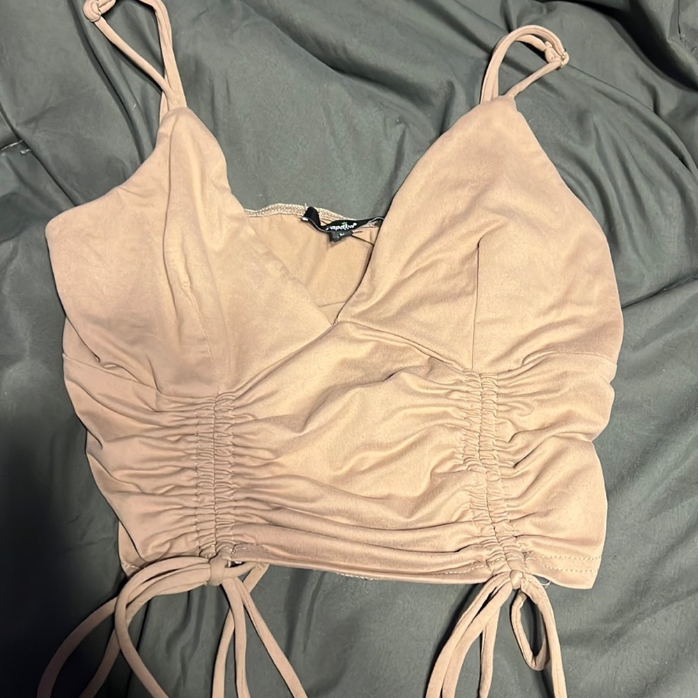 Scrunched tank top